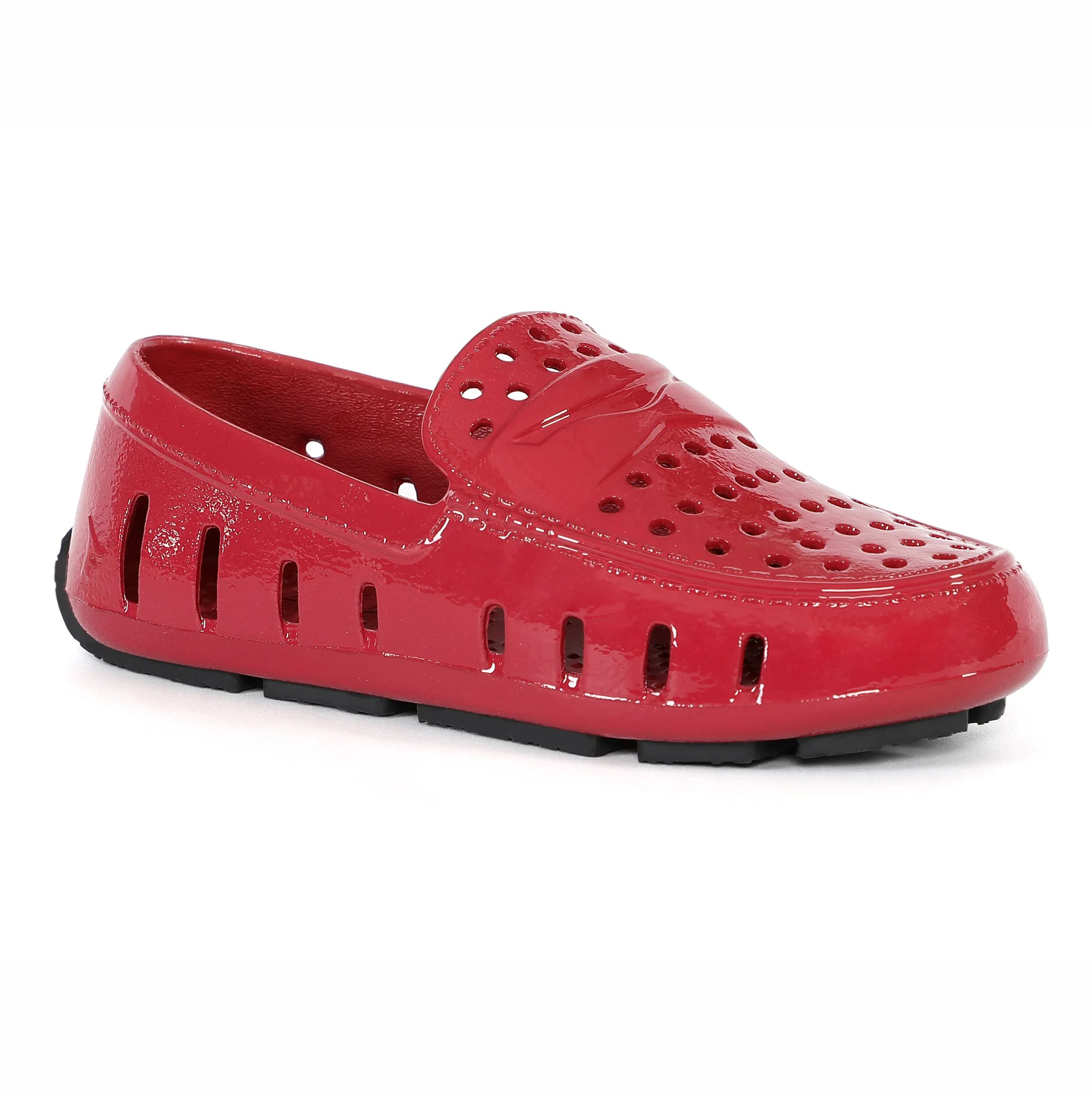 Kids Prodigy Red Black Patent Loafers - Image 4