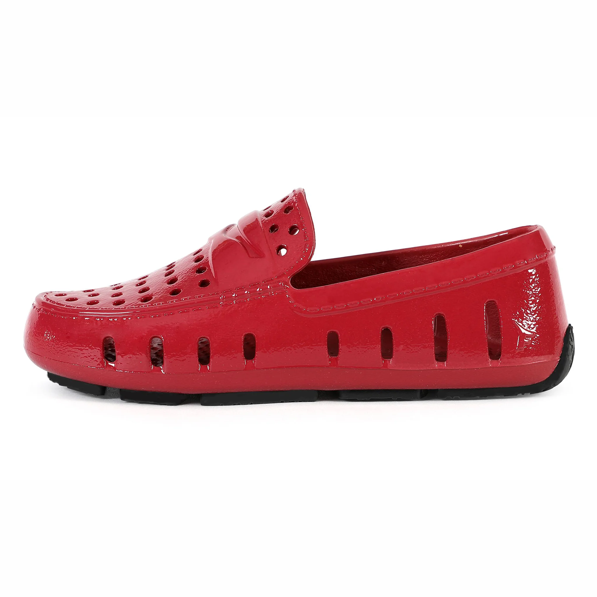 Kids Prodigy Red Black Patent Loafers - Image 5