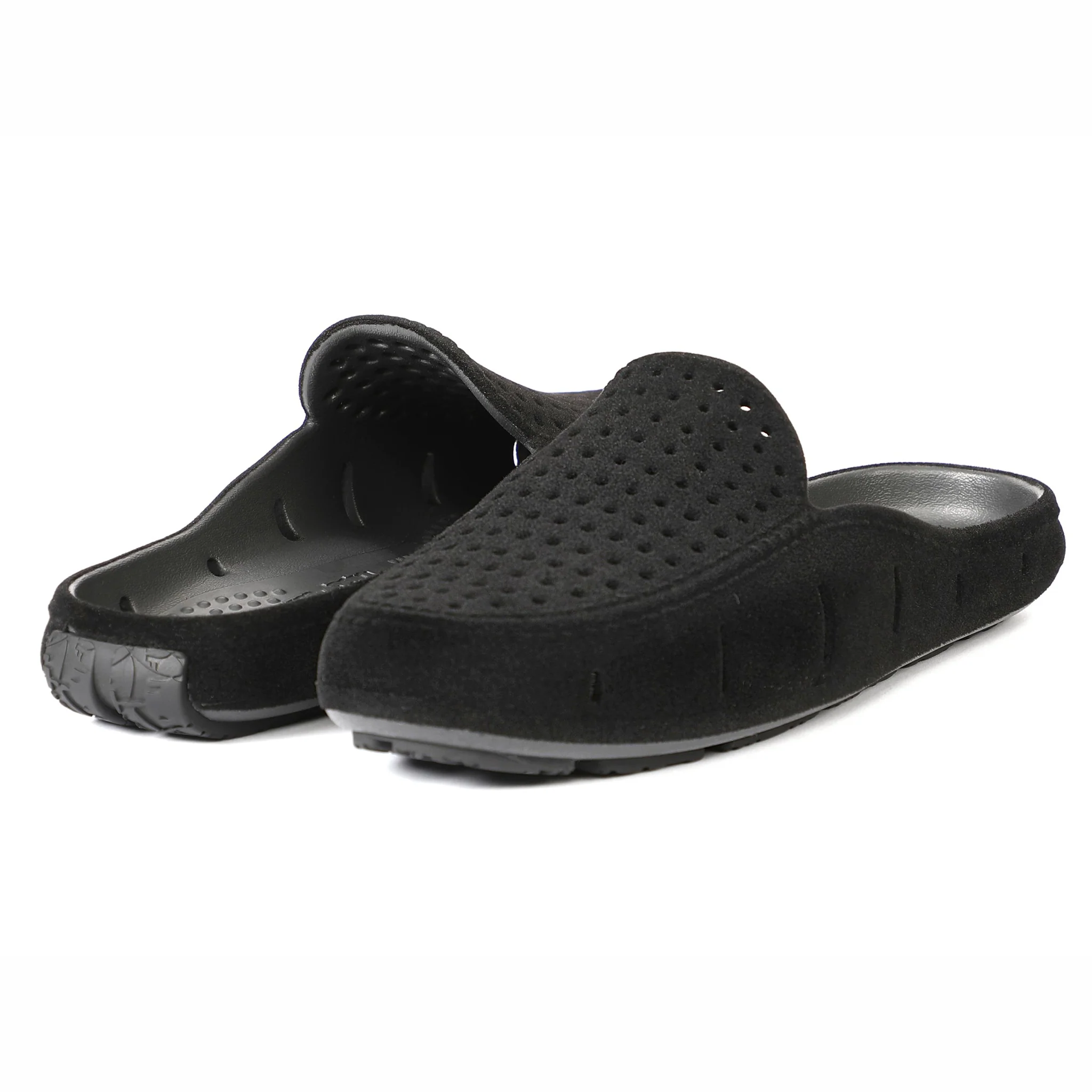 BLACK VEGAN SUEDE WOMENS SUNSET SLIDE - Image 3