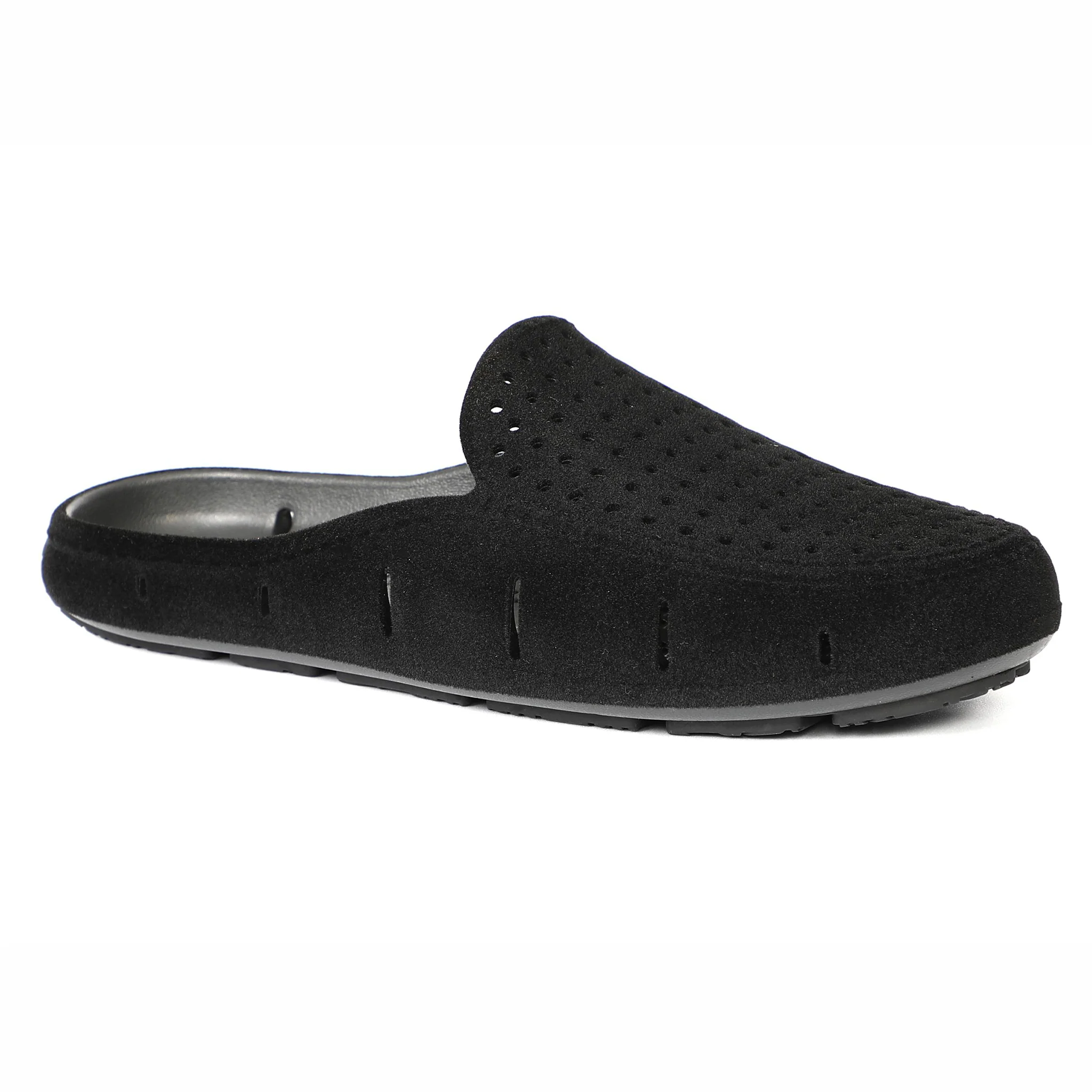 BLACK VEGAN SUEDE WOMENS SUNSET SLIDE - Image 4