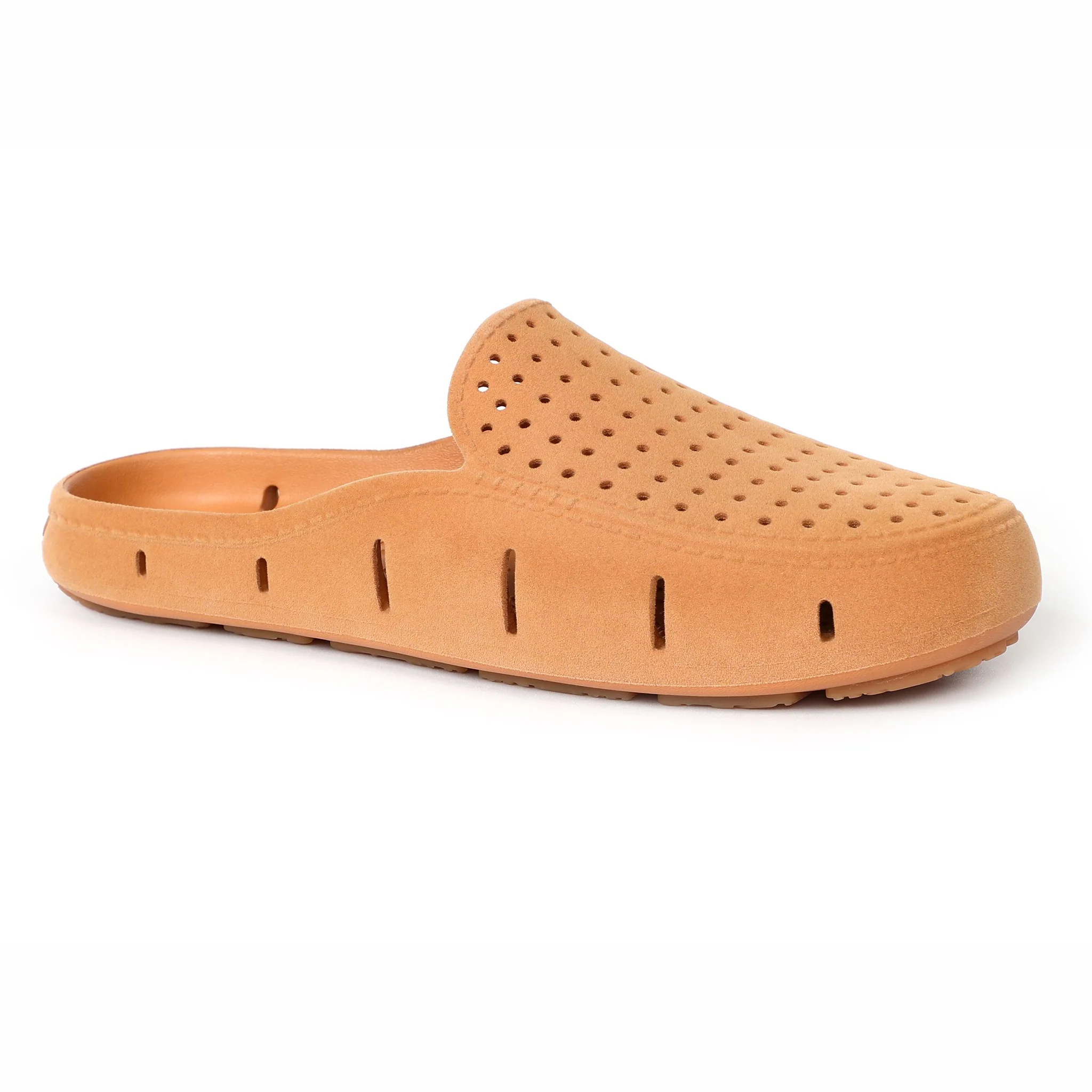 COGNAC VEGAN SUEDE MENS SUNSET SLIDE - FINAL SALE - Image 4