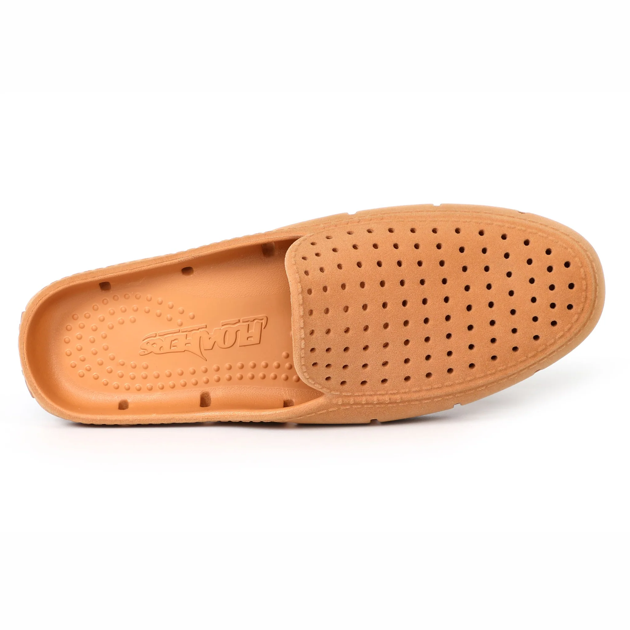 COGNAC VEGAN SUEDE MENS SUNSET SLIDE - FINAL SALE - Image 6
