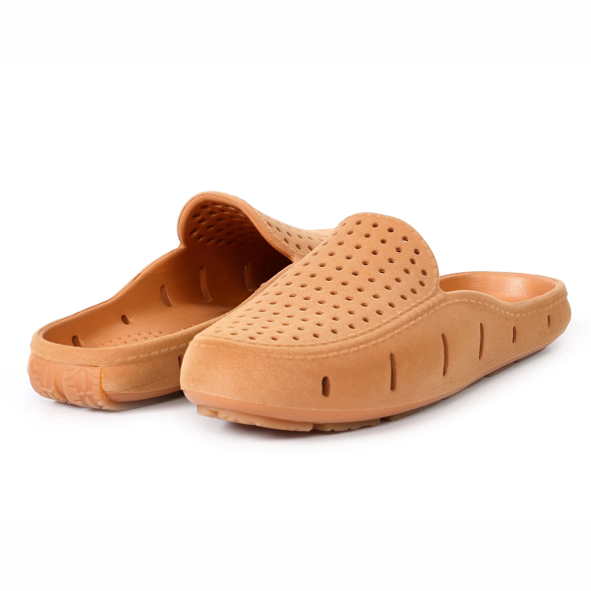 COGNAC VEGAN SUEDE WOMENS SUNSET SLIDE - FINAL SALE - Image 3