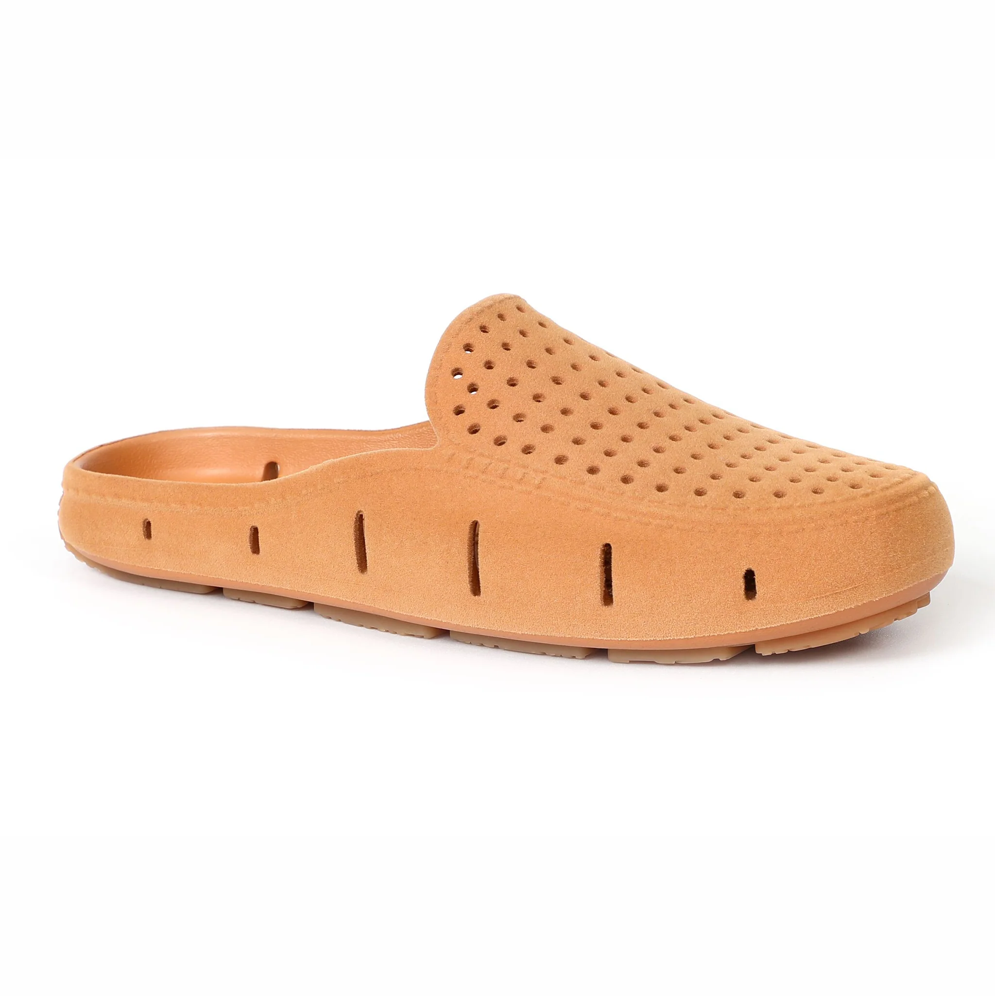 COGNAC VEGAN SUEDE WOMENS SUNSET SLIDE - FINAL SALE - Image 4