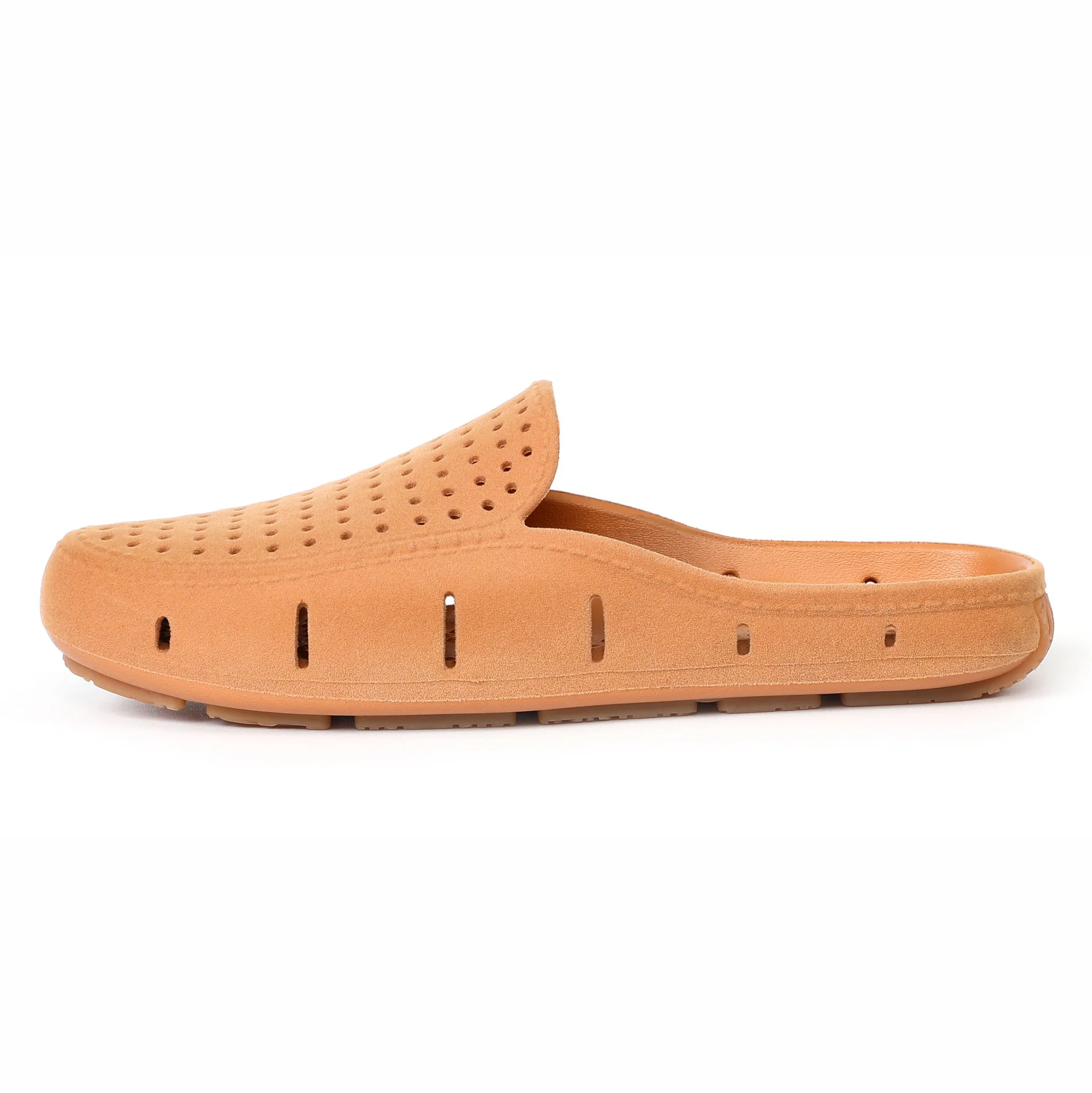COGNAC VEGAN SUEDE WOMENS SUNSET SLIDE - FINAL SALE - Image 5