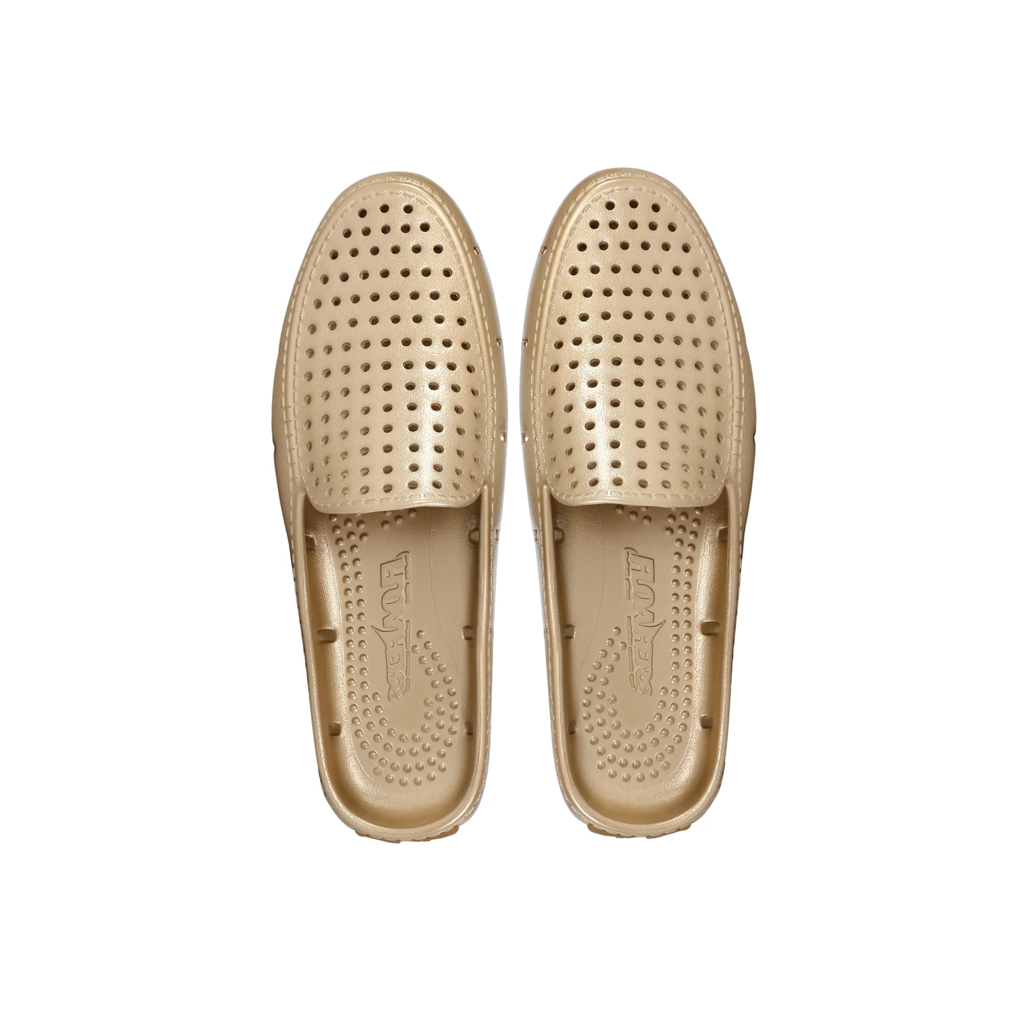 GOLD METALLIC/GUM WOMENS SUNSET SLIDE - Image 2