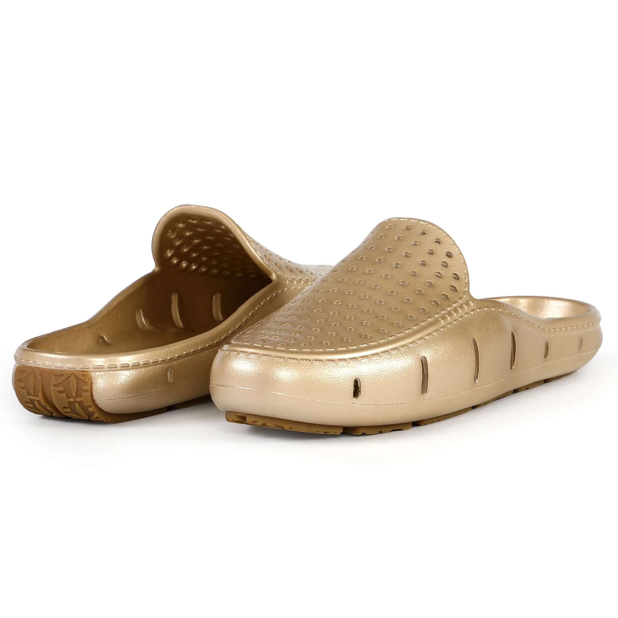 GOLD METALLIC/GUM WOMENS SUNSET SLIDE - Image 3
