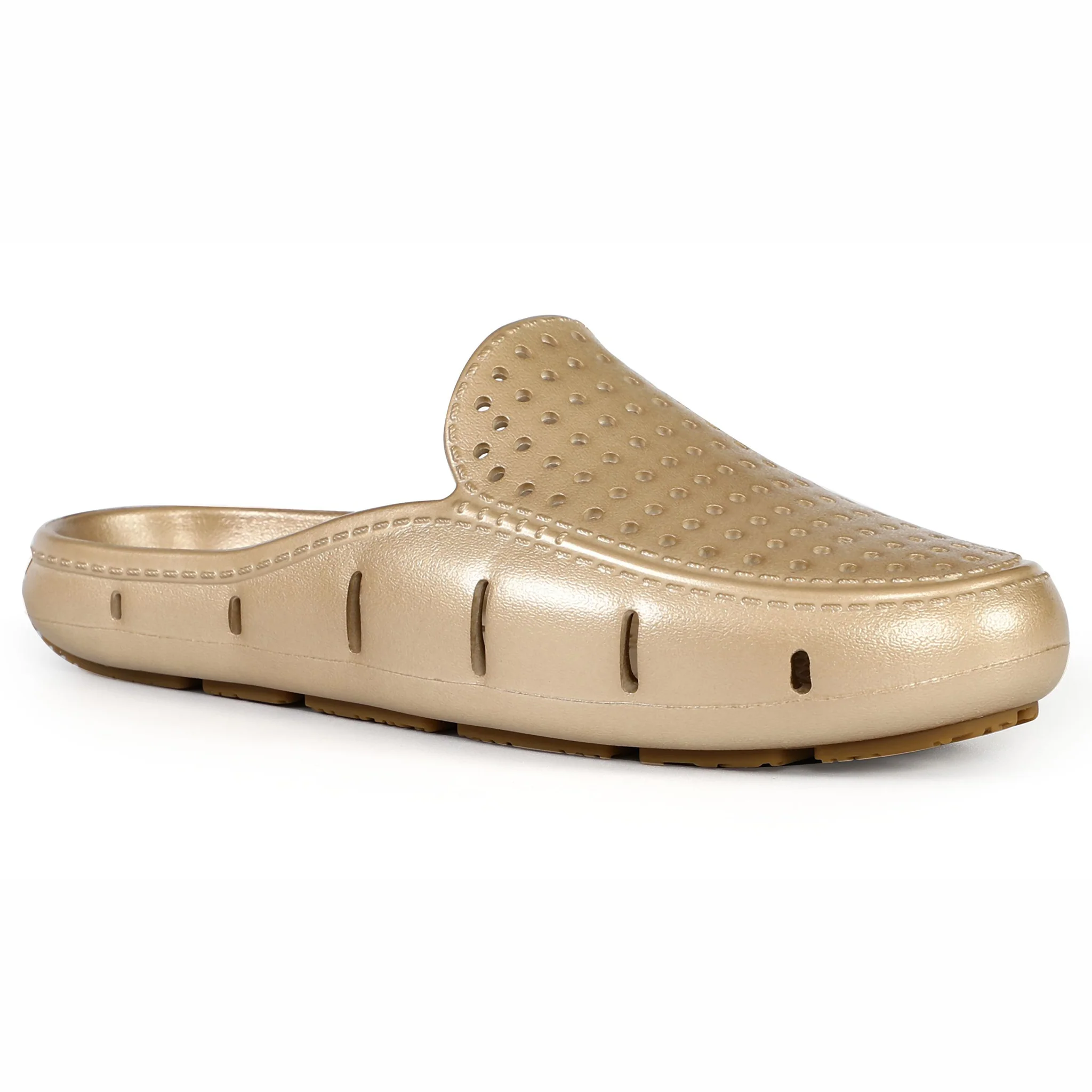 GOLD METALLIC/GUM WOMENS SUNSET SLIDE - Image 4