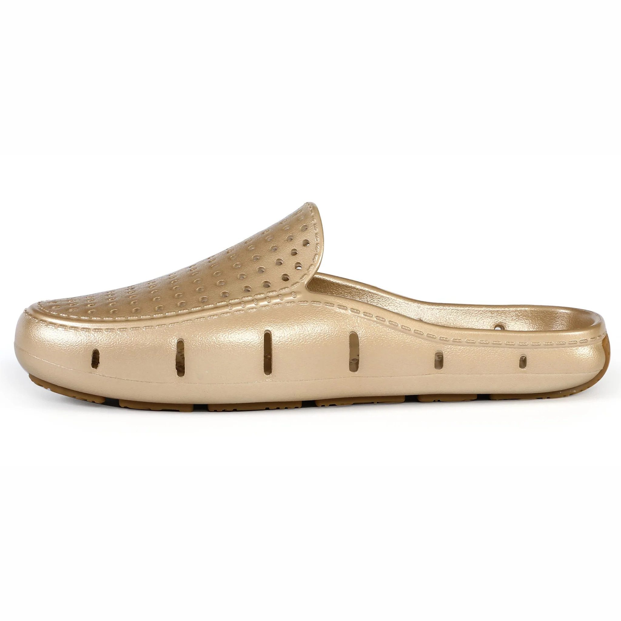 GOLD METALLIC/GUM WOMENS SUNSET SLIDE - Image 5