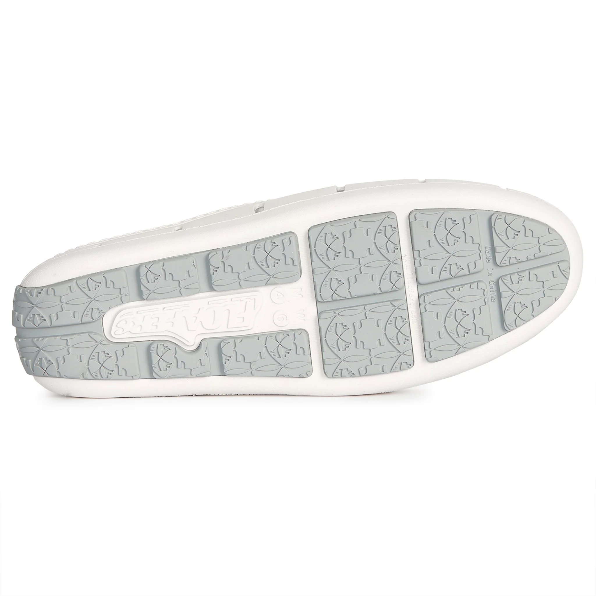 BRIGHT WHITE/HARBOR MIST GRAY WOMENS SUNSET SLIDE - Image 5