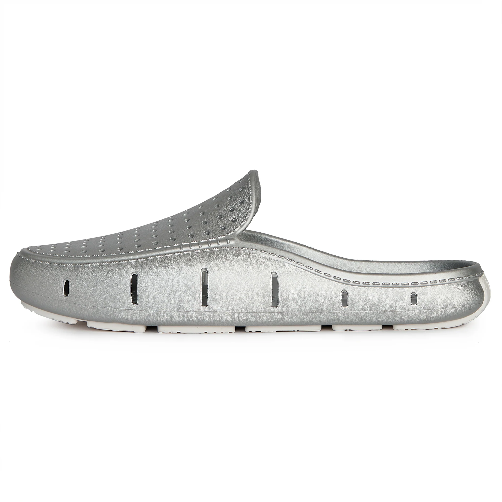 SILVER METALLIC/BRIGHT WHITE MENS SUNSET SLIDE - Image 5