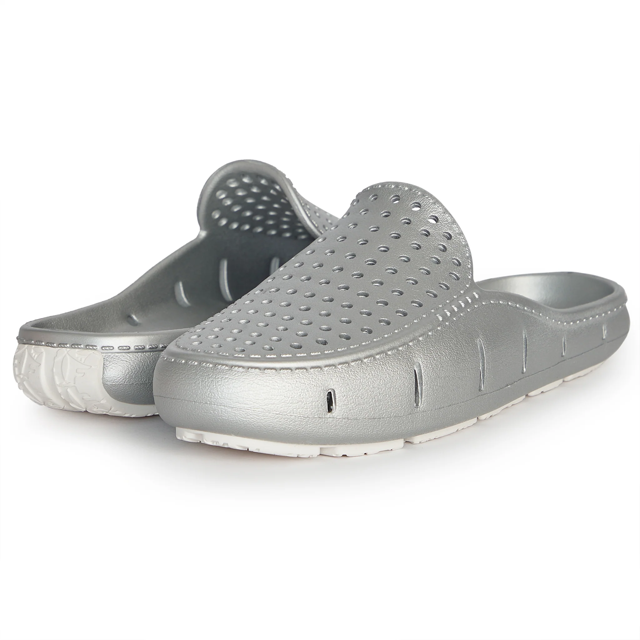 SILVER METALLIC/BRIGHT WHITE WOMENS SUNSET SLIDE - Image 3